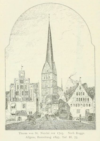 Rostock. 130 St. Nicolai Turm vor 1703