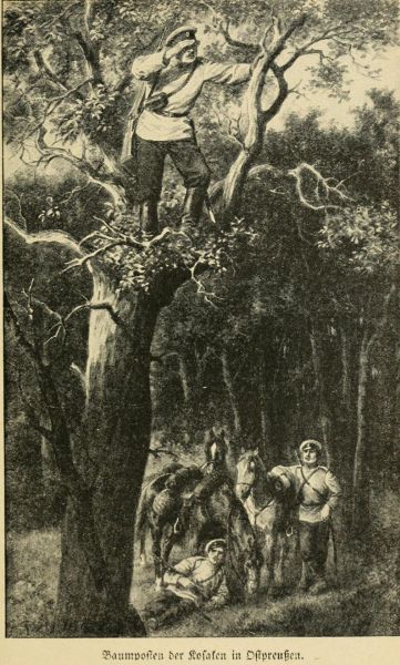Baumposten der Kosaken in Ostpreußen