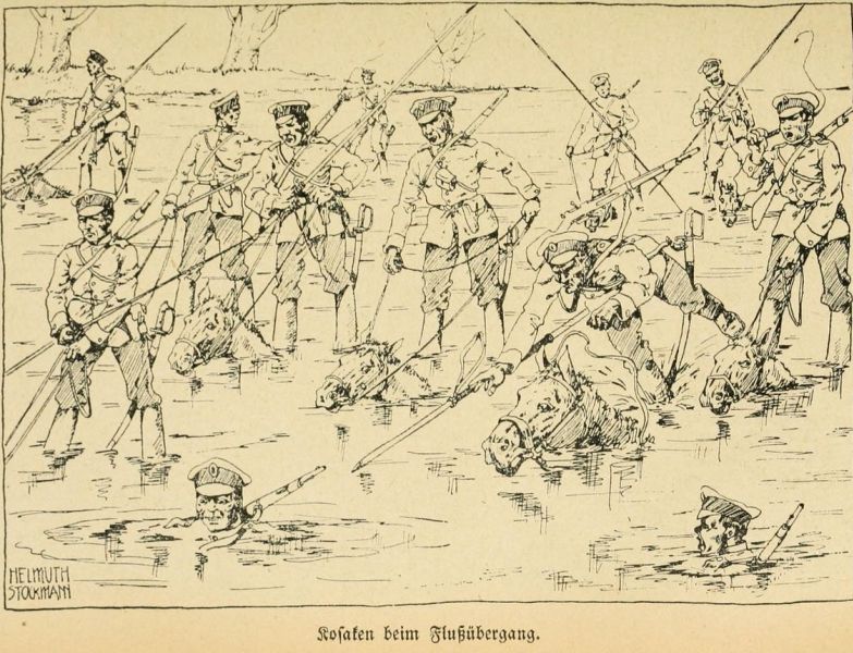 Kosaken beim Flussübergang