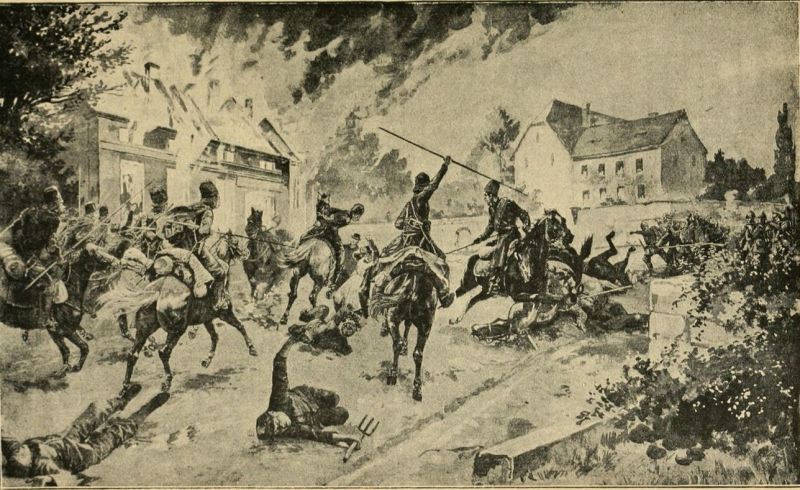 Kosaken-Überfall auf ein Dorf
