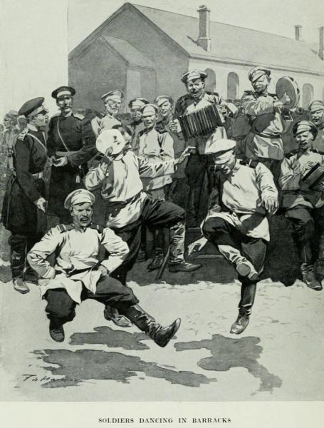 Moskau - tanzende Soldaten
