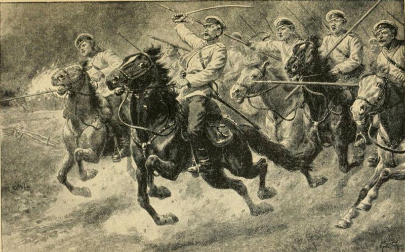 Kosakenregiment beim Angriff