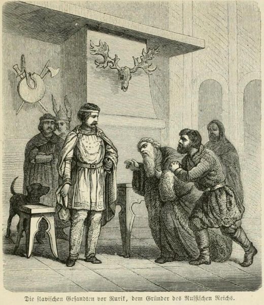 Die slavischen Gesandten vor Rurik, dem Gründer des Russischen Reiches