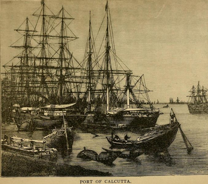 Dar Hafen von Kalkutta