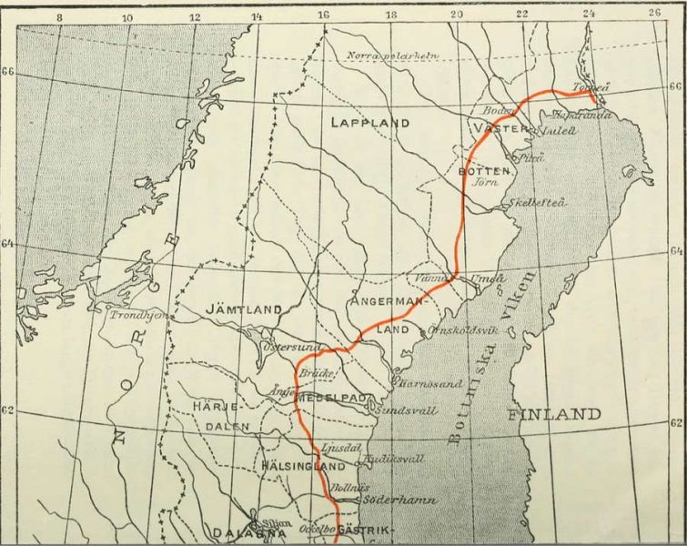 03 Nord-Schweden. Landkarte