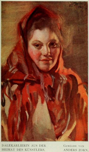 11 Dalekarlierin aus der Heimat des Künstlers. Gemälde von Anders Zorn.