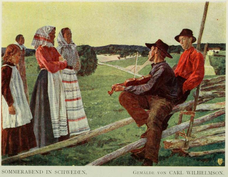 16 Sommerabend in Schweden. Gemälde von Carl Willhelmson