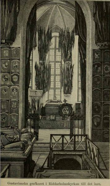 Das Grabmal Gustav II. Adolfs in der Riddarholmskyrkan in Stockholm. 
