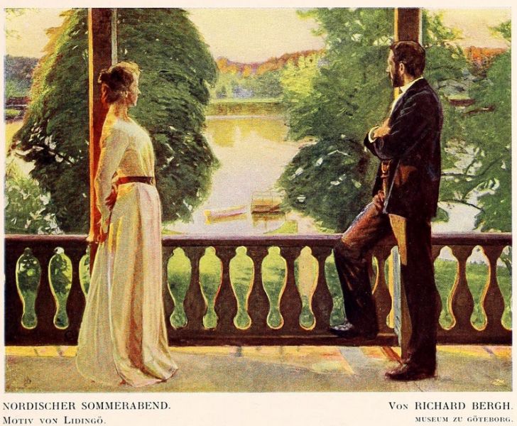 04 Nordischer Sommerabend. Motiv von Lidingö. Von Richard Bergh
