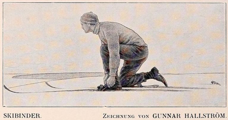 09 Skibinder. Zeichnung von Gunnar Hallström