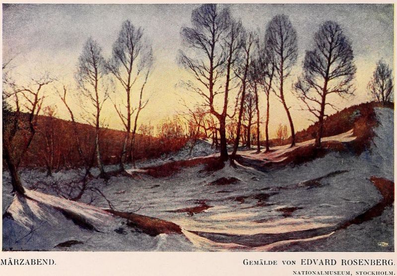 15 Märzabend. Gemälde von Edvard Rosenberg
