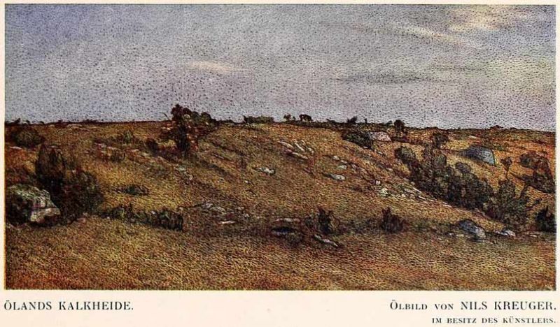 29 Ölands Kalkheide. Ölbild von Nils Kreuger