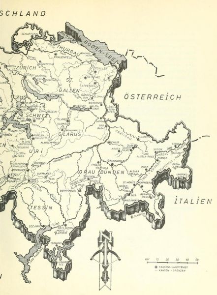Die Schweiz - Landkarte 2