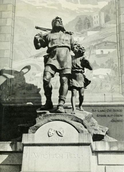 Das Telldenkmal in Altdorf am Vierwaldstätter See 