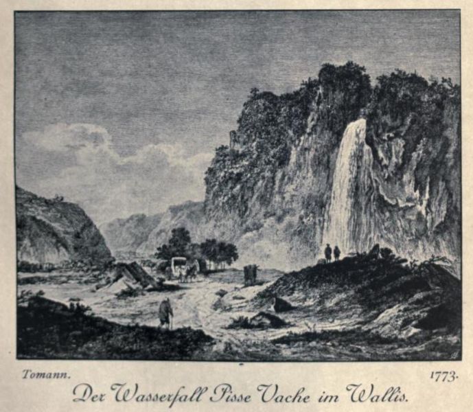 Der Wasserfall Pisse Vache im Wallis