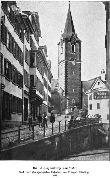St. Gallen - Die St. Mangenkirche von Süden