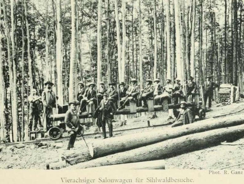 Salonwagen der Waldbahn für Sihlwaldbesucher