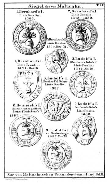 Siegel der von Maltzahn. 14. Jahrhundert (2)