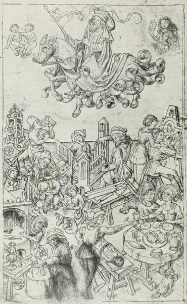 007 Mercurius. Um 1480. Meister des mittelalterlichen Hausbuchs. 