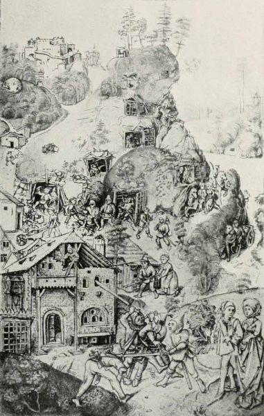 008 Bergwerk. Um 1480. Meister des mittelalterlichen Hausbuchs. 