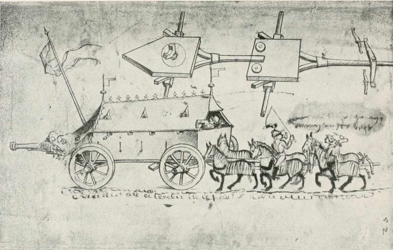 010 Streitwagen. Um 1480. Meister des mittelalterlichen Hausbuchs