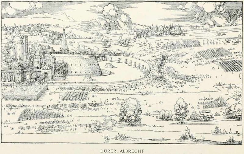 013 Belagerung einer Stadt. 1527. Dürer, Albrecht
