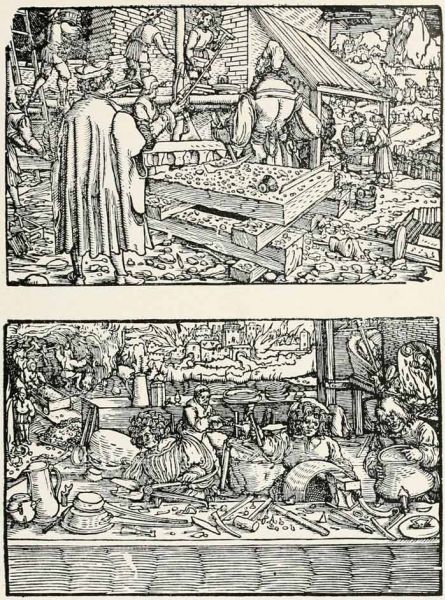 018 Werkplatz und Gießerei. 1532. Weiditz, Hans