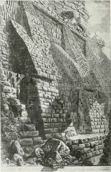 037 Fundament der Engelsburg in Rom. Mitte des 18. Jahrhunderts. Piranesi, Giovanni 