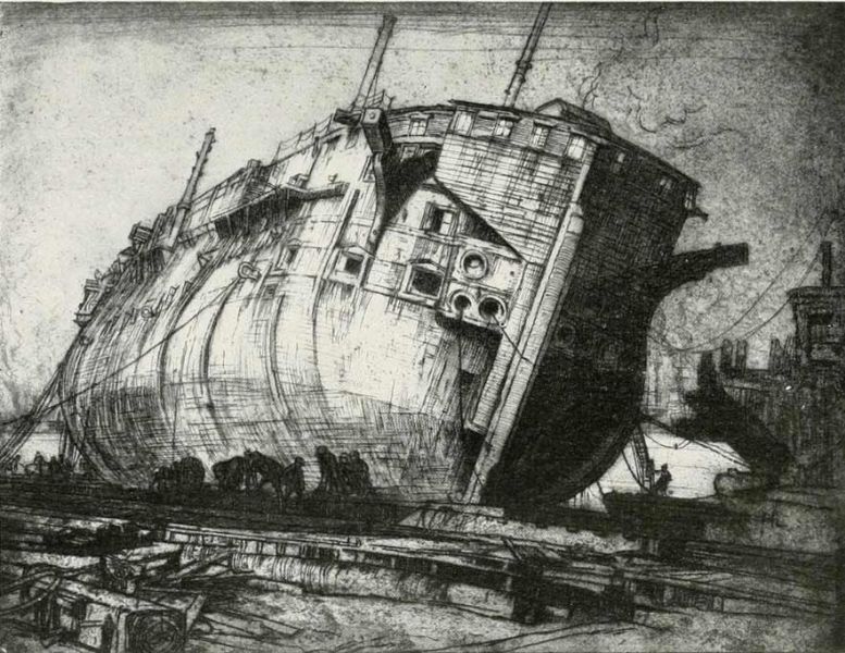 068 Abbruch eines Schiffes. Brangwyn, Frank