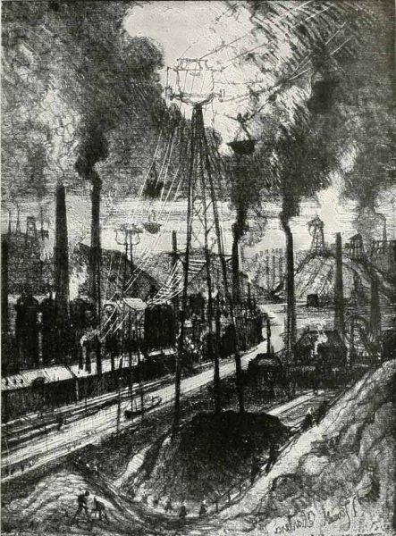 074 Hüttenwerke bei Charleroi. Pennell, Joseff