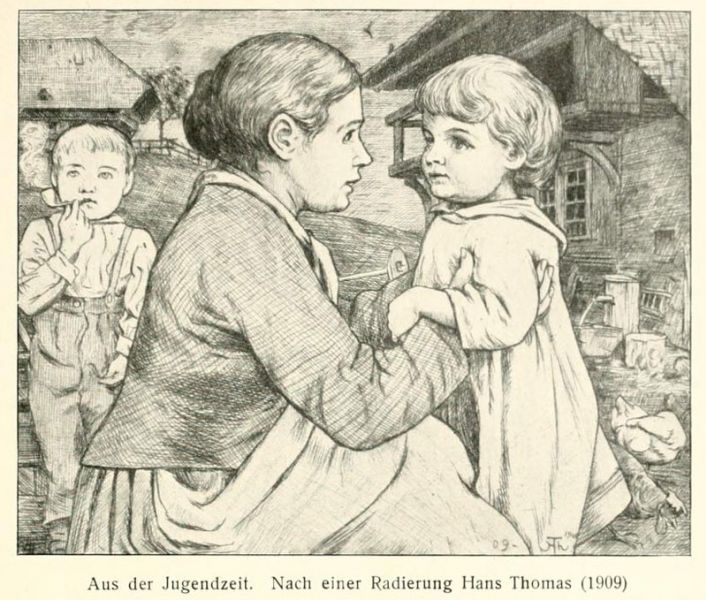 Aus der Jugendzeit. Nach einer Radierung Hans Thomas 1909