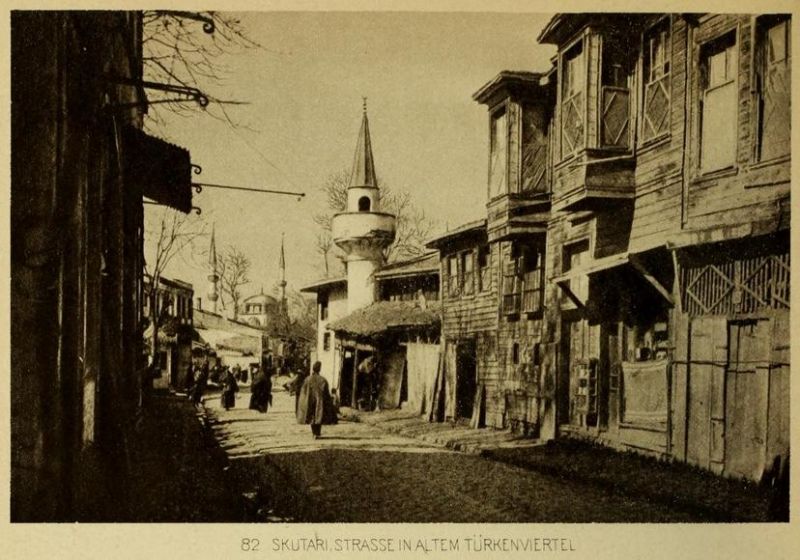 082. Skutari, Straße in altem Türkenviertel