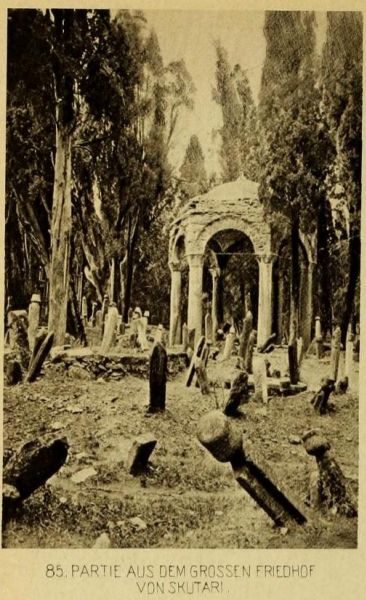 085. Partie aus dem großen Friedhof von Skutari