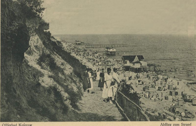 Ostseebda Koserow, Abstieg zum Strand