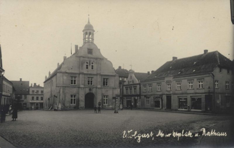 Wolgast, Marktplatz und Rathaus