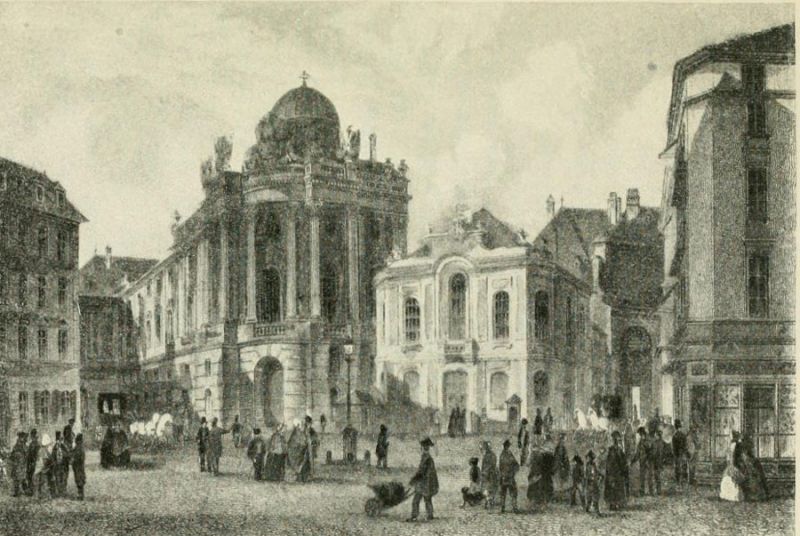 Der Michaelerplatz und das Burgtheater.