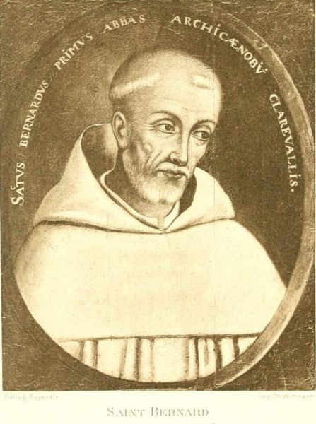 Bernhard von Clairvaux (1090-1153) mittelalterlicher Abt, Kreuzzugsprediger und Mystiker. Bedeutendster Zisterzienser Mönch