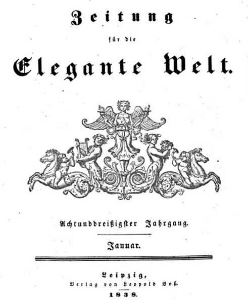 Zeitung für die Elegante Welt 1838
