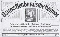 Ostmecklenburgische Heimat, Titelblatt