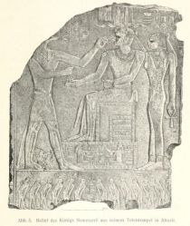 Abb. 5. Relief des Königs Neweserrê aus seinem Totentempel in Abusir