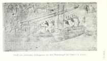 Tafel 15 Schiff mit asiatischen Gefangenen, aus dem Totentempel des Sahurê in Abusir