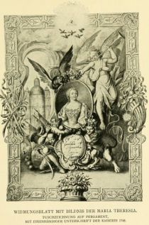 Widmungsblatt der Kaiserin Maria Theresia