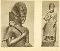 Tafel 8a. Ramses II, Turin, Sitzstatue; Kopf. b. Ramses II, Turin, Sitzstatue; Gesamtansicht.
