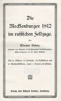 Die Mecklenburger 1812 ... Titelblatt.