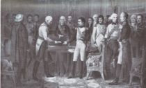 Empfang des österreichischen Gesandten in Erfurt 1808. Gemälde von Gosse.