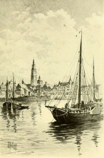 Schiffe vor Antwerpen