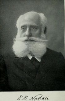 Max Nordau (1849-1923), Schriftsteller, Politiker und Mitbegründer der Zionistischen Weltorganisation und Herzls Hausarzt in Paris