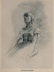 Sitzendes Mädchen 1890 
