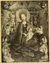 017. Köln - Wallraf-Richartz-Museum - Stephan Lochner (nachweisbar 1430-1451) - Madonna in der Rosenlaube. 