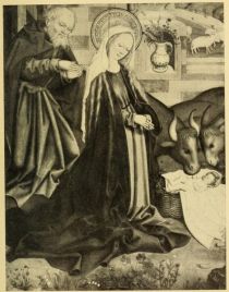 024. Stuttgart - Gemäldesammlung - Bartholomäus Zeitblom (nachweisbar 1484-1521) - Geburt Christi (Ausschnitt). 